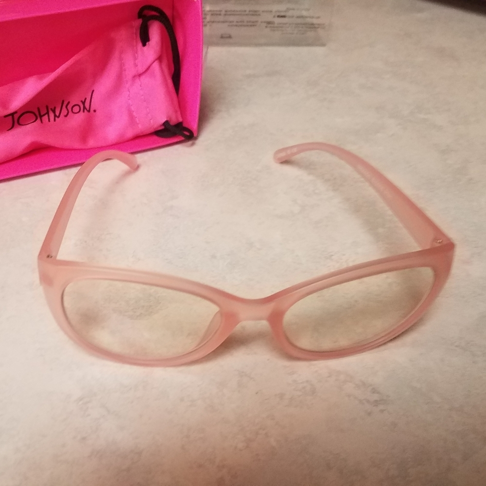 Bestey Johnson pink blue light glasses *rare*